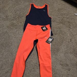 Puma Dark Blue and Bright Neo Ignite Pink Active Ware. Size xSmall